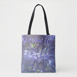 Bolso De Tela Lavender Hydrangeas morado floral mejor tía nunca