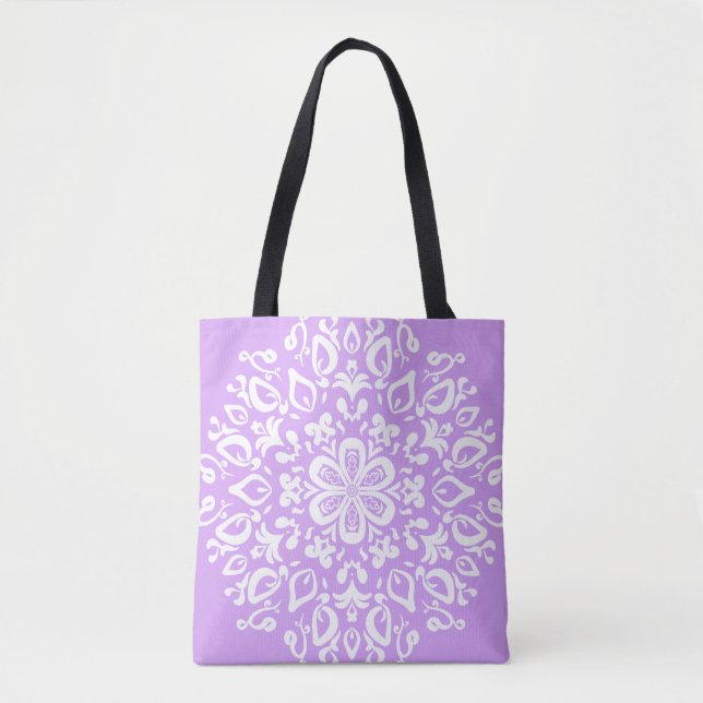 Bolso De Tela Lavender Mandala (Anverso)