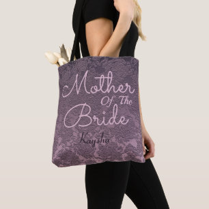 Bolso De Tela Lavender Mauve Boda Púrpura Madre De La Novia