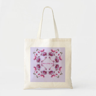 Bolso De Tela Lavender Orquídeas Personalizado Nombre de texto B