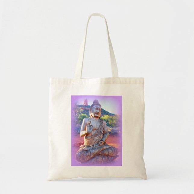 Bolso De Tela lavender sit buddha (Frente)