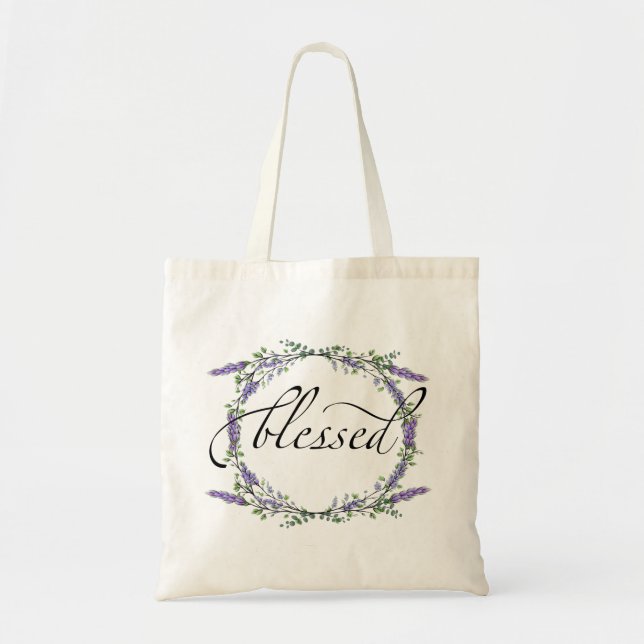 Bolso De Tela Lavender y Eucalyptus Bendecidos (Frente)