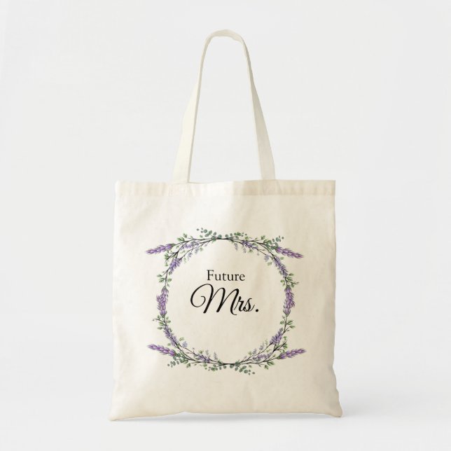 Bolso De Tela Lavender y Eucalyptus Futuro Sra. (Frente)