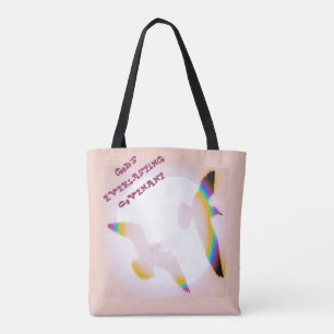 Bolso De Tela LavishlyOn Rainbow Birds Sun Sky