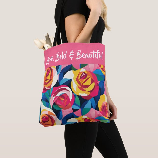 Bolso De Tela Layered Roses of Love - Love Bold & Beautiful (Detalle)