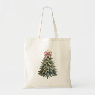 Bolso De Tela Lazo de árbol de Navidad Coquette Xmas