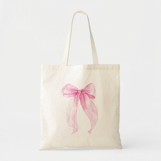Bolso De Tela Lazo de lazo rosa (Frente)