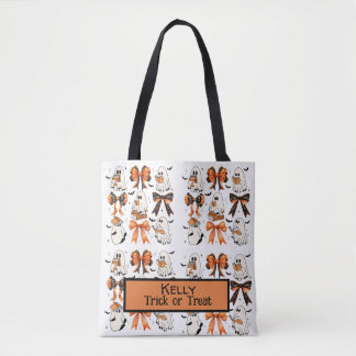 Bolso De Tela Lazos Cute de Halloween Fantasmas Leyendo