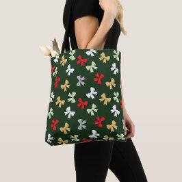 Bolso De Tela Lazos Navideños