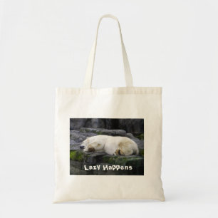 Bolso De Tela Lazy Happens Polar Bear