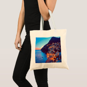 Bolso De Tela ldp POSITANO Costa Amalfi - puesta de sol tomada p