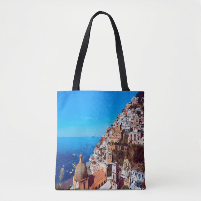 Bolso De Tela ldp POSITANO - Costa Amalfitana - Panorama (Anverso)