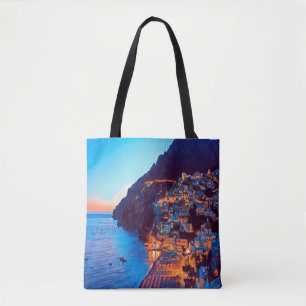 Bolso De Tela ldp POSITANO Costa Amalfitana - puesta de sol toma