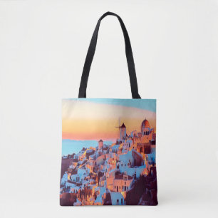 Bolso De Tela ldp SANTORINI - panorama - de noche -