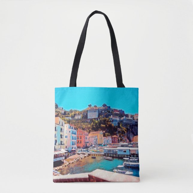 Bolso De Tela ldp SORRENTO - panorama - playa - (Anverso)