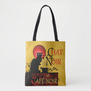 Bolso De Tela Le Chat Noir y Café Noir Café
