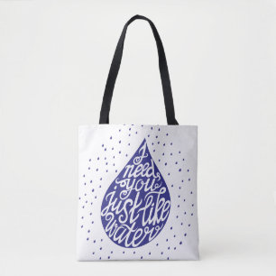 Bolso De Tela Le necesito apenas como el agua