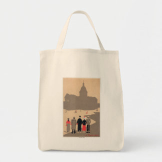 Bolso De Tela Le Pantheon Art Deco Scene Paris, Francia