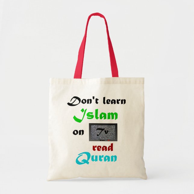 Bolso De Tela Lea el Quran para aprender Islam (Frente)