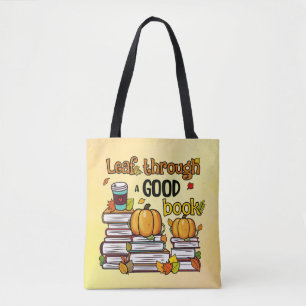 Bolso De Tela Leaf A Través De Un Buen Libro