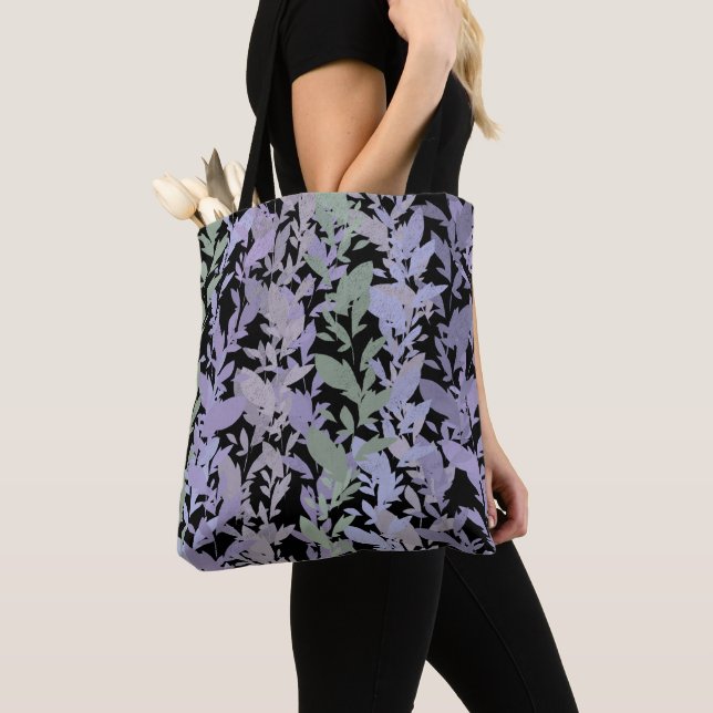 Bolso De Tela Leafy Creeping Vine Drawing Pattern With Pastels (Detalle)