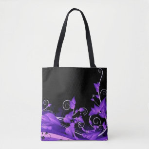 Bolso De Tela Leafy Purple Vines Tote Bag