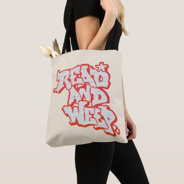 Bolso De Tela Léalos y llora. (Detalle)