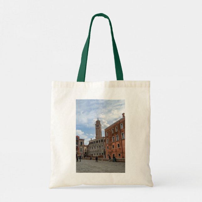 Bolso De Tela Leaning Bell Tower of Santo Stefano Venice Italy (Reverso)