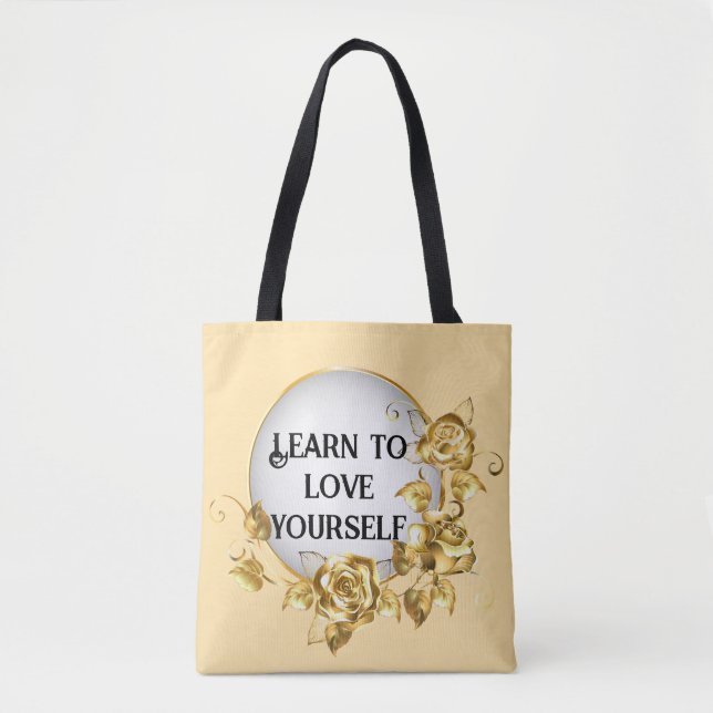 Bolso De Tela learn to love yourself (Anverso)