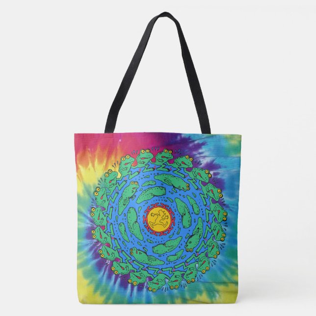 Bolso De Tela Leatherman Tadpole Frog Tie-Dye Tote (Anverso)