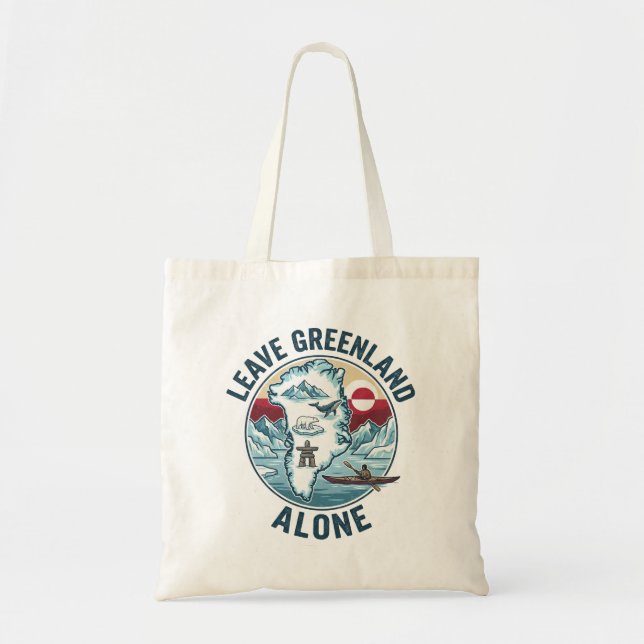 Bolso De Tela Leave Greenland Alone (Frente)