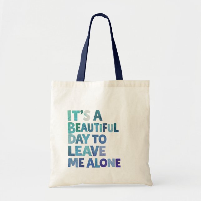 Bolso De Tela Leave Me Alone (Frente)