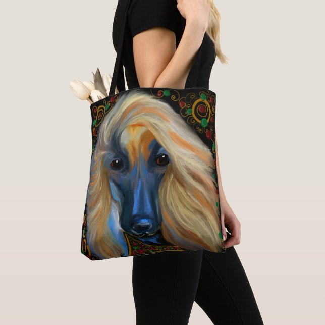 Bolso De Tela Lebrel afgano    (Detalle)