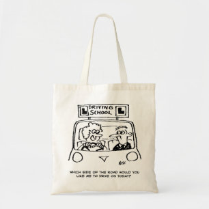 Bolso De Tela Lección de conducción - ¿Qué lado de la carretera?