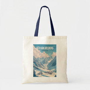 Bolso De Tela Lech am Arlberg Austria Ilustracion Arte de Viajes