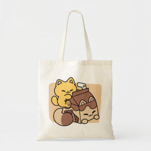 Bolso De Tela Leche de Chocolate Sorbiendo Felicidad – Comida pa