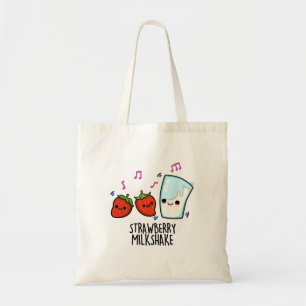 Bolso De Tela Leche de fresa sacude divertido bollo de comida