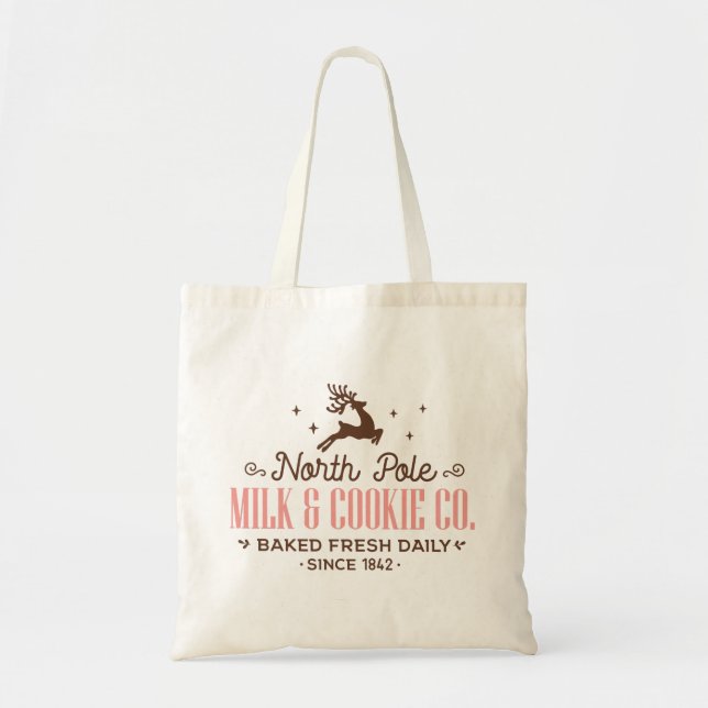 Bolso De Tela Leche de Polo Norte y Cookie Co (Frente)