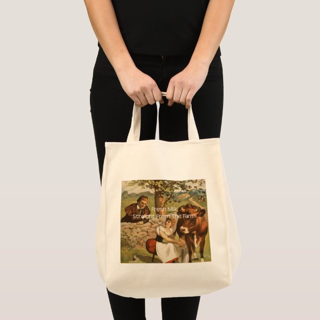 Bolso De Tela Leche fresca directamente de la granja (Anverso (producto))
