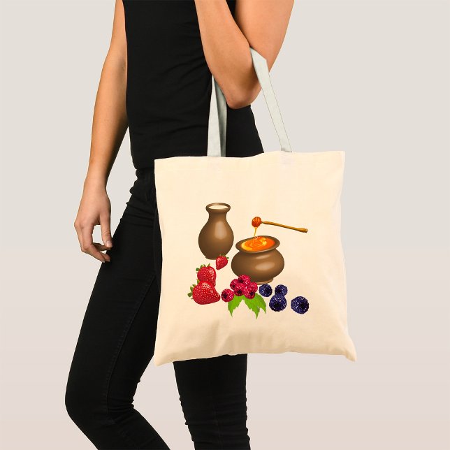 Bolso De Tela Leche y Miel con Bayas Comida Rústica (Subido por el creador)