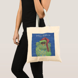 Bolso De Tela Lechuza Adorable con Santa Hat