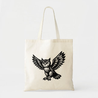 Bolso De Tela Lechuza Alighting