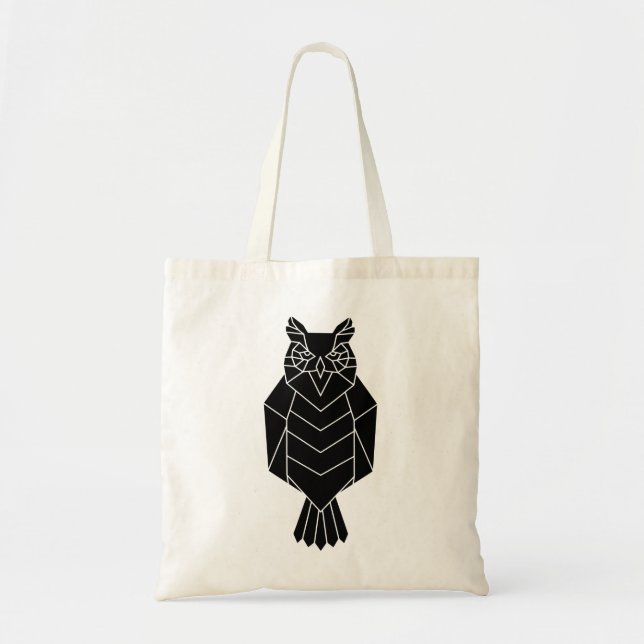 Bolso De Tela Lechuza animal geométrica (Frente)