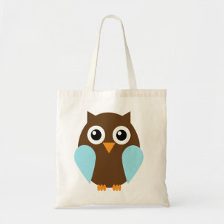 Bolso De Tela Lechuza azul