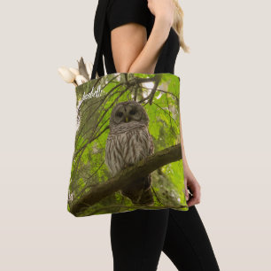 Bolso De Tela Lechuza Barred