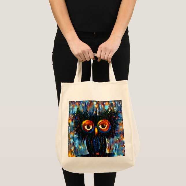 Bolso De Tela Lechuza brillante y sabia (Anverso (producto))