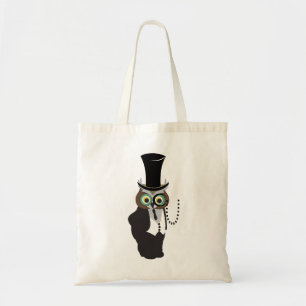 Bolso De Tela Lechuza con monóculo