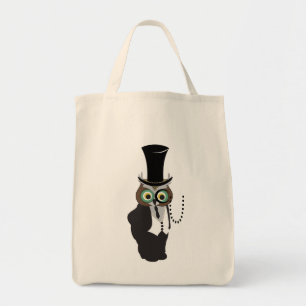 Bolso De Tela Lechuza con monóculo