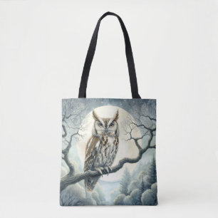 Bolso De Tela Lechuza de arte acuarela