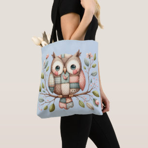 Bolso De Tela Lechuza de chantaje en la singulosa madera